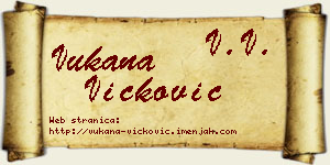Vukana Vicković vizit kartica